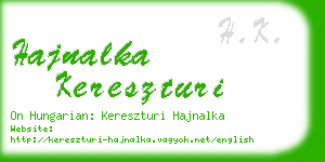 hajnalka kereszturi business card